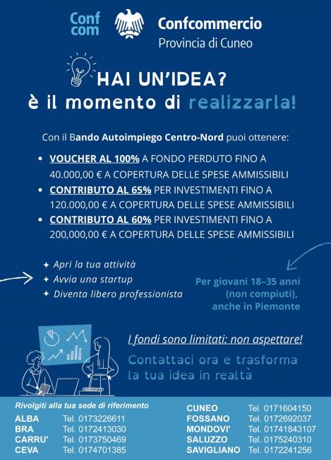 Bando Autoimpiego Centro Nord